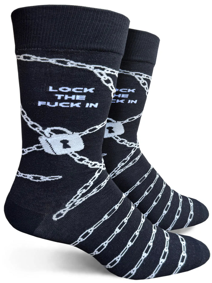 LOCK THE FUCK IN Men’s Socks GROOVY THINGS Brand