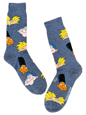 HEY ARNOLD Mens Socks GERALD JOHANNSEN & HAROLD BERMAN (CHOOSE COLOR)