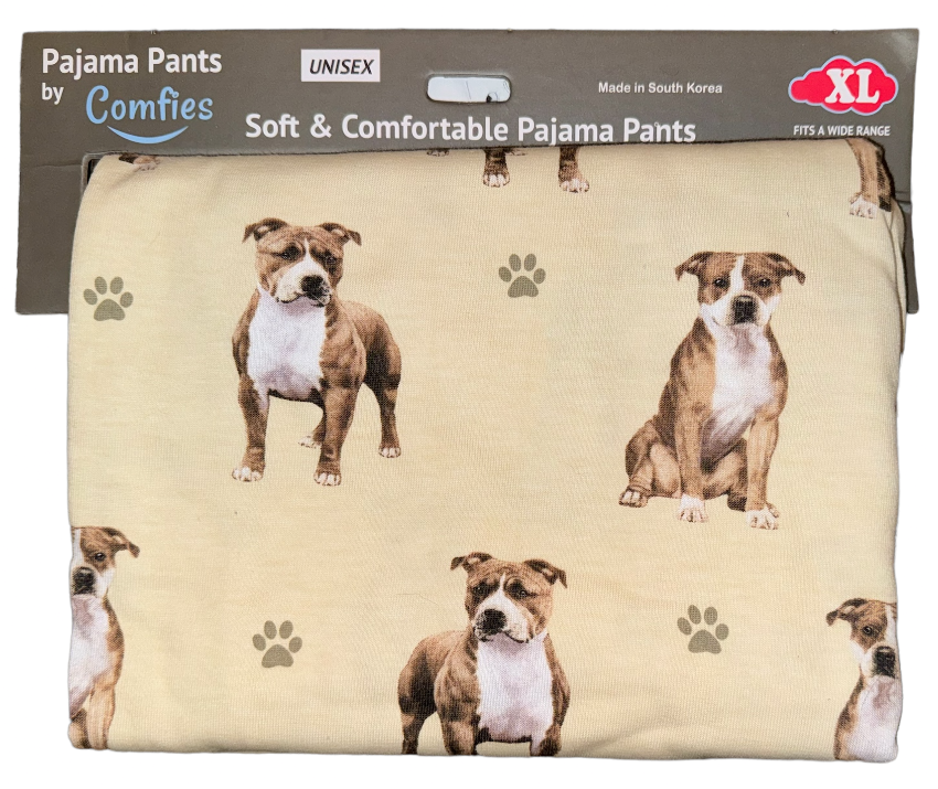 COMFIES UNISEX PIT BULL PAJAMA BOTTOMS E&S PETS (CHOOSE SIZE) - Novelty Socks And Slippers