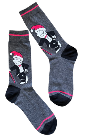 MONOPOLY Men’s SANTA UNCLE PENNYBAGS Socks - Novelty Socks And Slippers