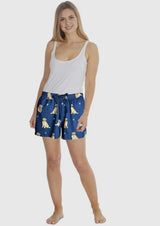 COMFIES LOUNGE PJ SHORTS Ladies GOLDEN RETRIEVER Dog By E&S PETS - Novelty Socks And Slippers