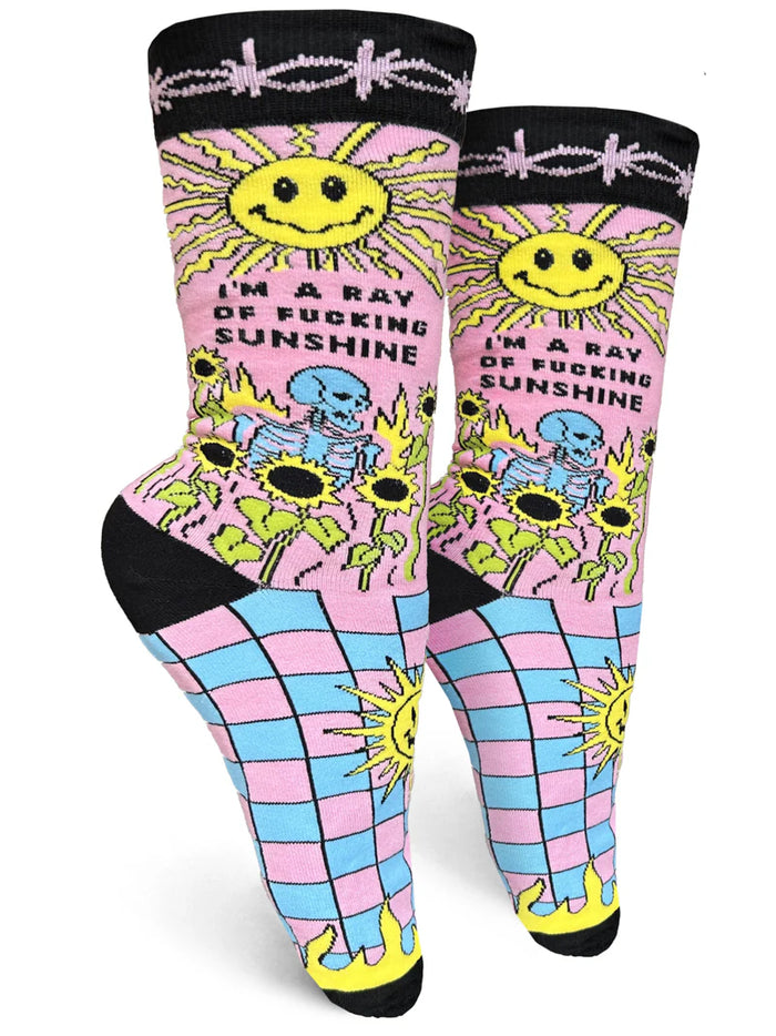 GROOVY THINGS Brand Ladies I’M A RAY OF FUCKING SUNSHINE Socks