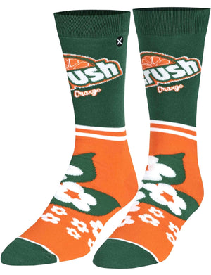 ODD SOX Brand Men’s ORANGE CRUSH SODA Socks - Novelty Socks And Slippers