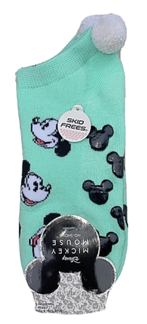 DISNEY Ladies GRIPPER BOTTOM POM POM SOCKS CHOOSE YODA, MICKEY OR STITCH - Novelty Socks for Less
