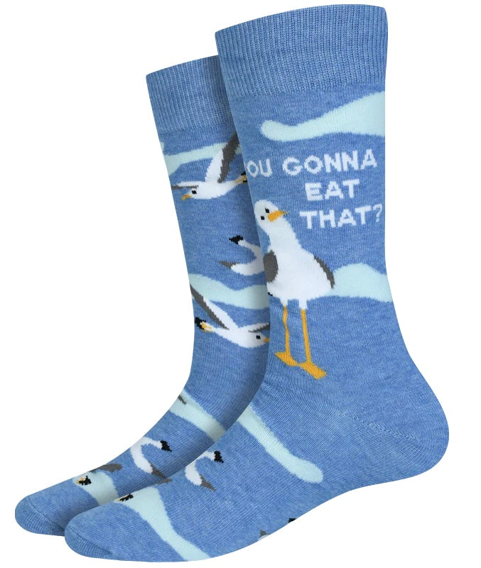 YOU GONNA EAT THAT? Men's SEAGULL BIRD Socks SOCK HARBOR Brand