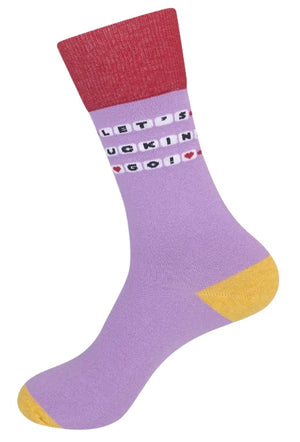 TAYLOR SWIFT FRIENDSHIP BRACELET Unisex Socks ‘LET’S FUCKING GO’ FUNATIC Brand - Novelty Socks And Slippers