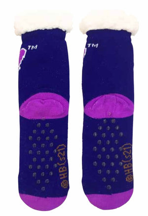 SCOOBY-DOO Ladies Sherpa Lined Gripper Bottom Slipper Socks - Novelty Socks And Slippers