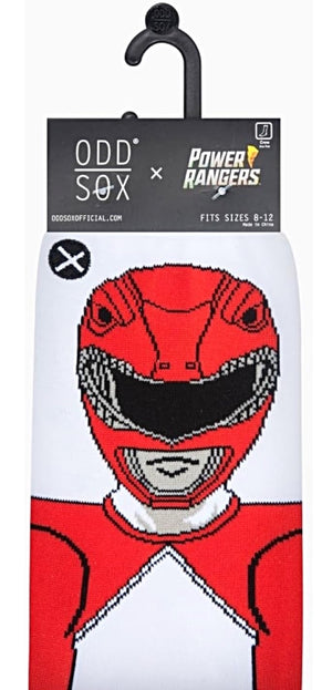 POWER RANGERS Men’s RED RANGER 360 Socks ODD SOX Brand - Novelty Socks for Less