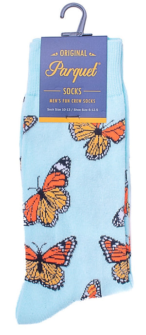 PARQUET Brand Men’s BUTTERFLY Socks - Novelty Socks for Less