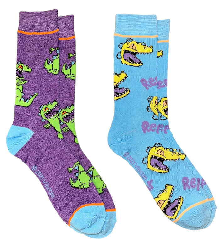 RUGRATS Men’s 2 Pair Of REPTAR Socks BIOWORLD Brand