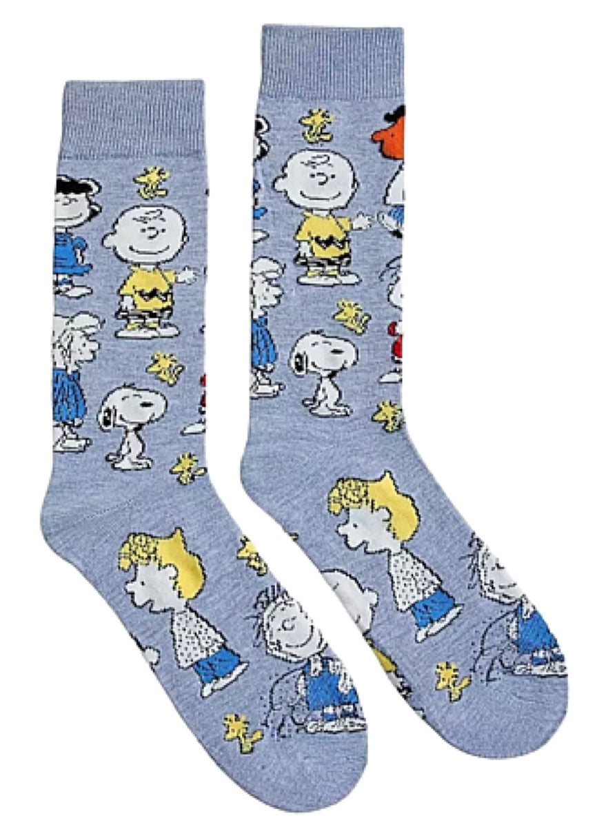 PEANUTS GANG MEN’S SOCKS CHARLIE BROWN, FRANKLIN, LUCY, SALLY, LINUS,