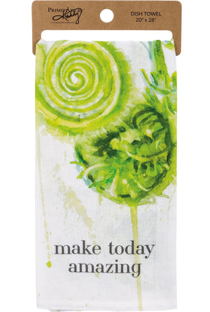 Primitives By Kathy ‘MAKE TODAY AMAZING’ Kitchen Tea Towel