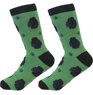 BLACK POODLE Adult Unisex Socks SOCK DADDY Brand By E&S Pets - Novelty Socks And Slippers