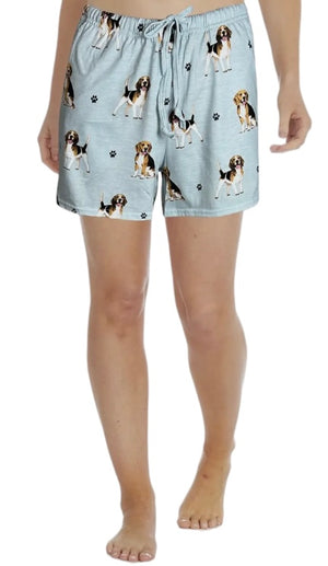 COMFIES LOUNGE PJ SHORTS Ladies BEAGLE DOG By E&S PETS