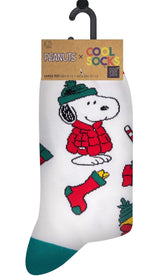 PEANUTS CHRISTMAS Unisex Socks COOL SOCKS Brand SNOOPY & CHARLIE BROWN - Novelty Socks And Slippers