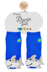 BOOGIE TOES Baby SHARK Rattle Gripper Bottom Socks By PIERO LIVENTI - Novelty Socks And Slippers