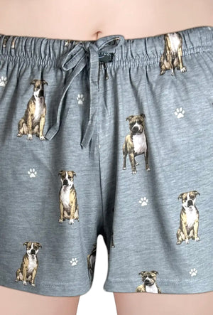 COMFIES LOUNGE PJ SHORTS Ladies PIT BULL Dog By E&S PETS - Novelty Socks And Slippers