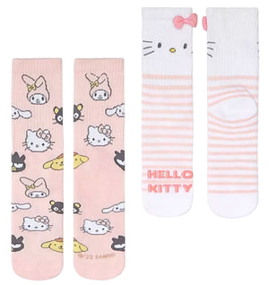 SANRIO HELLO KITTY Ladies 2 Pair Of Cushion Socks BADTE MARU, CINNAMOROLL - Novelty Socks for Less