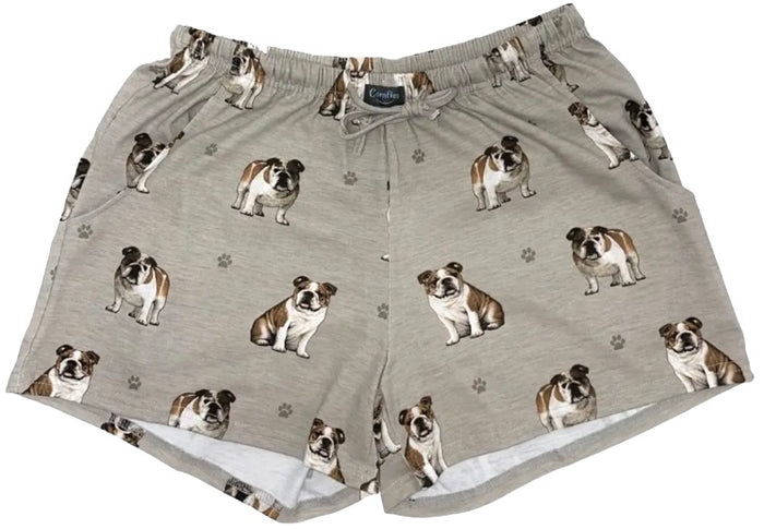 COMFIES LOUNGE PJ SHORTS Ladies BULLDOG By E&S PETS