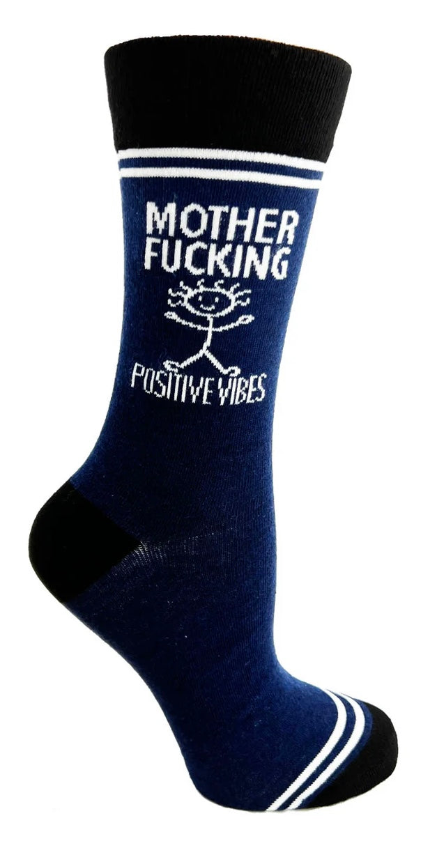 HEY NOW Brand By Fabdaz Unisex MOTHER FUCKING POSITIVE VIBES Socks