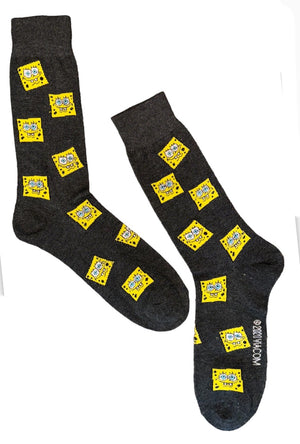 SPONGEBOB SQUAREPANTS Men’s Socks SQUARE BOB'S (CHOOSE COLOR)