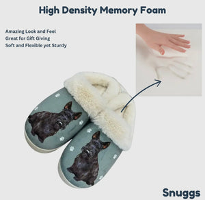 SNUGGS Memory Foam SCOTTISH TERRIER Dog Non Slip Slippers By E&S Pets (Choose Size)