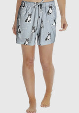 COMFIES LOUNGE PJ SHORTS Ladies BOSTON TERRIER Dog By E&S PETS - Novelty Socks And Slippers