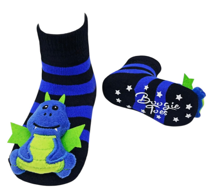 DRAGON Unisex Baby RATTLE GRIPPER BOTTOM SOCKS BOOGIE TOES Brand By PIERO LIVENTI