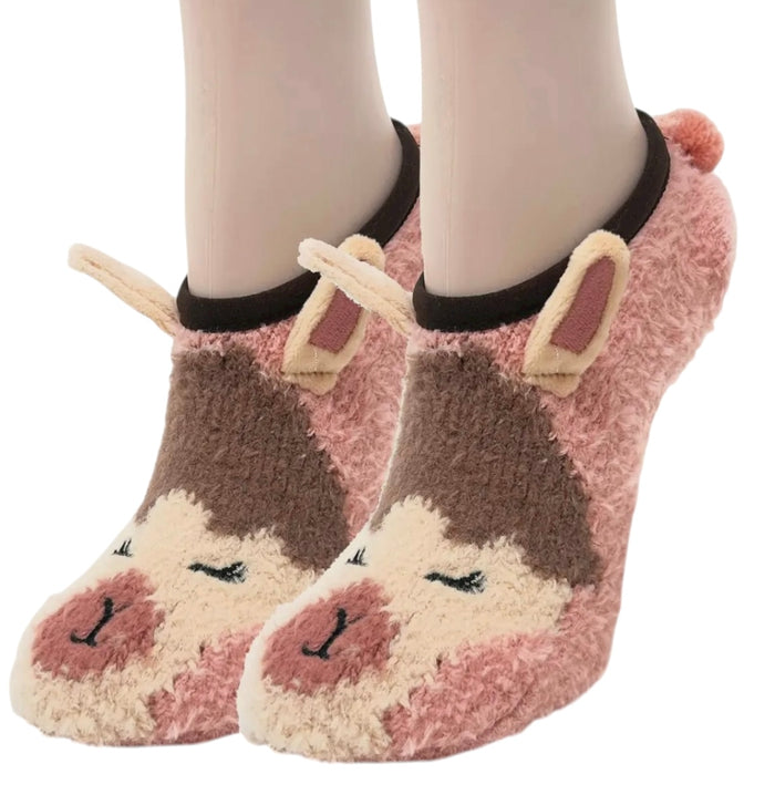 CUTE LLAMA Ladies Non Slip Fuzzy Slippers Oooh Yeah Brand