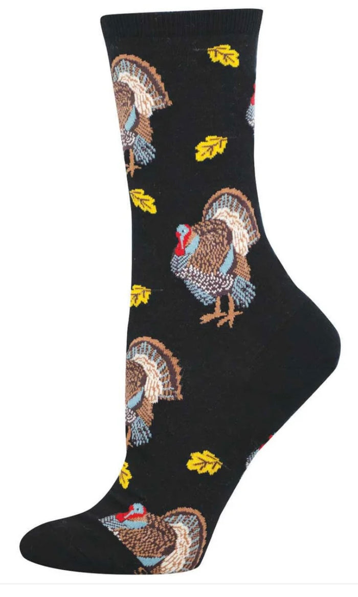 BIG TURKEY Ladies Thanksgiving Turkey Socks SOCKSMITH Brand