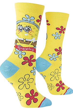 COOL SOCKS BRAND Ladies SPONGEBOB SQUAREPANTS Socks 'BABY BOB' - Novelty Socks for Less