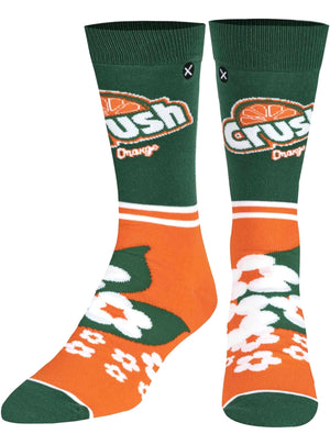 ODD SOX Brand Men’s ORANGE CRUSH SODA Socks - Novelty Socks And Slippers