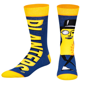 PLANTERS PEANUTS Men’s Split Crew Socks ODD SOX Brand MR. PEANUT - Novelty Socks And Slippers