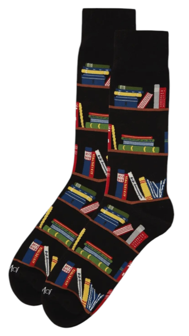 Memoi Brand Men’s BOOKS ON SHELVES Socks