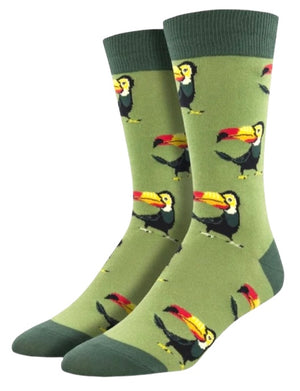 SOCKSMITH Brand Men’s TROPICAL TOUCAN BIRD Socks - Novelty Socks And Slippers