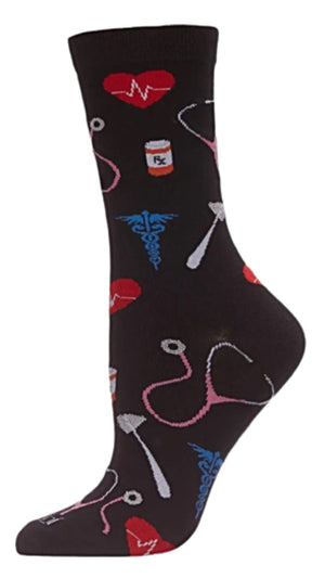 Memoi Brand Ladies MEDICAL HEALTHCARE Socks - Novelty Socks And Slippers