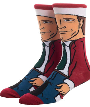 NATIONAL LAMPOON'S CHRISTMAS VACATION MEN’S CLARK GRISWOLD 360 SOCKS BIOWORLD BRAND