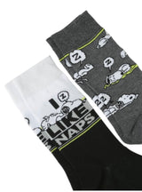 PEANUTS Men’s 2 Pair Of SNOOPY Socks ‘I LIKE NAPS’ - Novelty Socks And Slippers