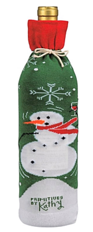 PRIMITIVES BY Kathy CHRISTMAS ALCOHOL WINE BOTTLE SOCK ‘TIS THE SEASON TO GET TIPSY’ - Novelty Socks for Less