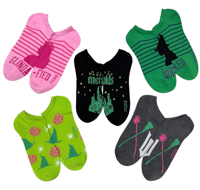 WICKED The Movie Ladies 5 Pair Of No Show Socks ‘A CITY MADE OF EMERALDS’