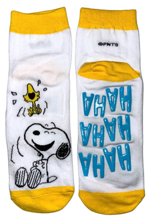 PEANUTS Ladies Gripper Bottom Ankle Socks (CHOOSE PATTERN) - Novelty Socks And Slippers