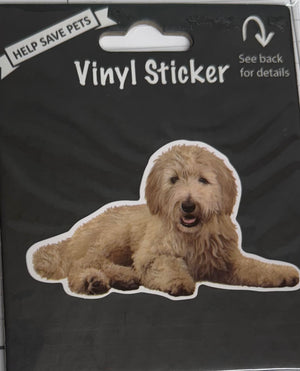 GOLDENDOODLE Dog Vinyl Sticker By E&S Pets