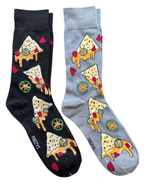 NACHOS & CHEESE MEN’S 2 PAIR OF SOCKS FOOZYS BRAND With JALAPENOS - Novelty Socks And Slippers