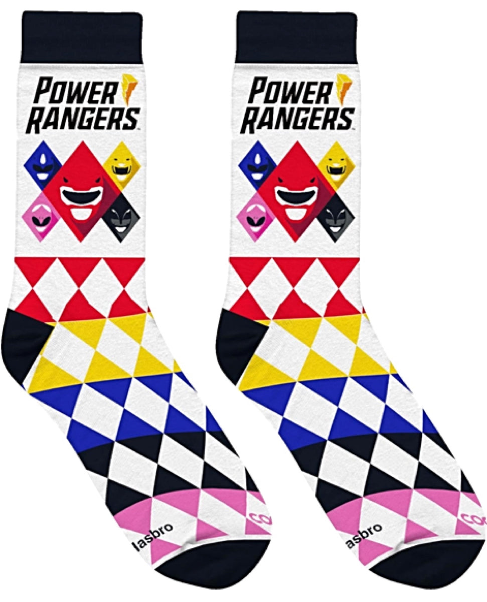 MIGHTY MORPHIN POWER RANGERS Unisex Adult Socks COOL SOCKS Brand