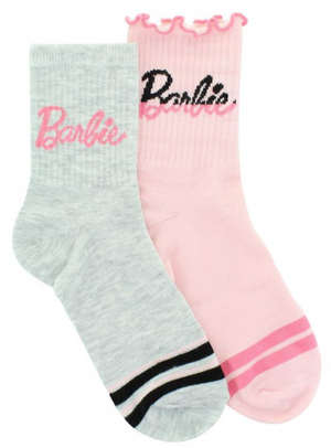 BARBIE DOLL Ladies 2 Pair Of Socks - Novelty Socks And Slippers