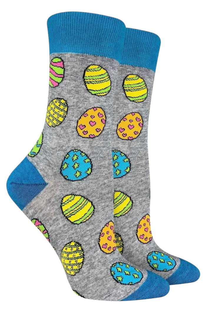 GOOD LUCK Sock Ladies EASTER EGG Socks COLORFUL EASTER EGGS ALL OVER