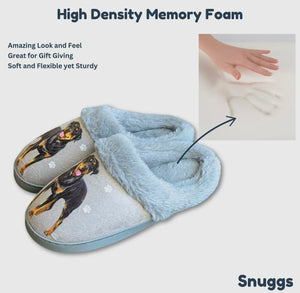 SNUGGS Memory Foam ROTTWEILER Dog Non Slip Slippers By E&S Pets (Choose Size)