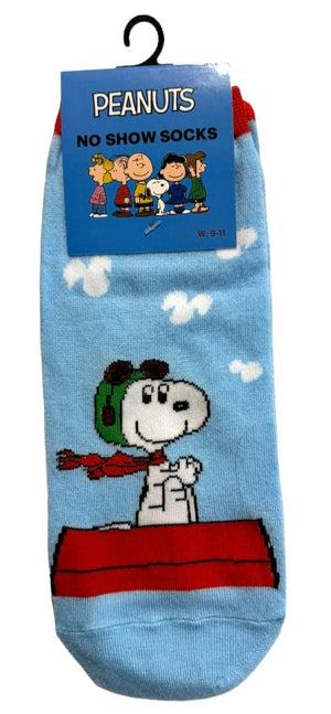 PEANUTS Ladies 1 Pair Of No Show Socks (CHOOSE PATTERN) - Novelty Socks And Slippers