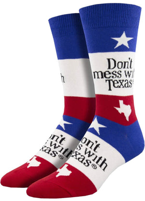 SOCKSMITH Brand Men’s ‘DON’T MESS WITH TEXAS’ Socks - Novelty Socks for Less
