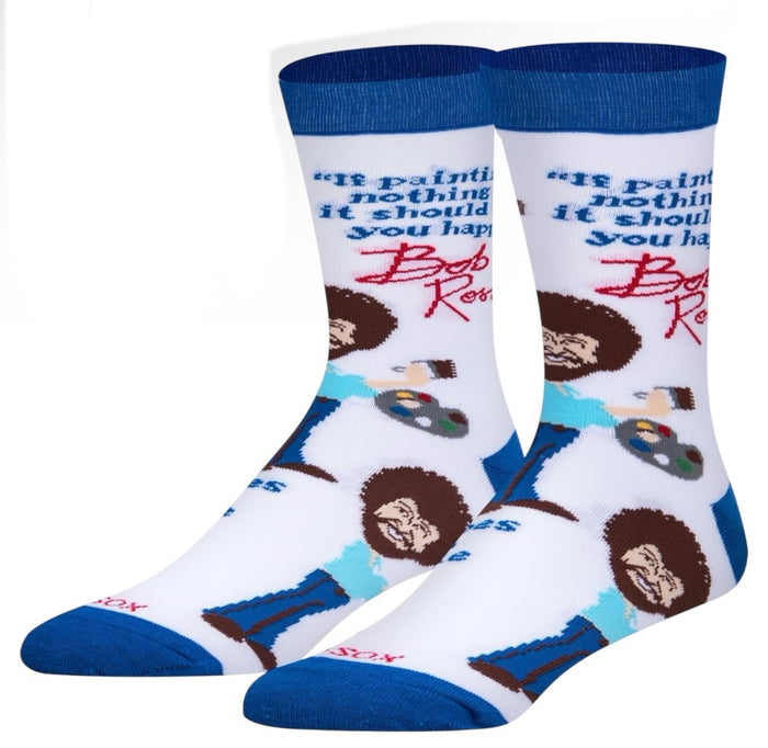 BOB ROSS Unisex Socks IF PAINTING DOES NOTHING ELSE, IT SHOULD MAKE YOU HAPPY’ COOL SOCKS Branx